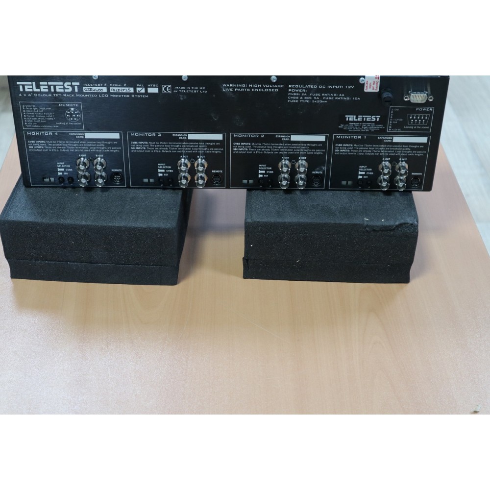TELETEST 4Χ4 COLOUR TFT RACK MOUNTED MONITOR